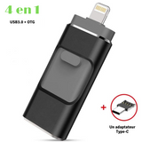 Clé Zénith™️ USB 4-en-1 pour Smartphone (iPhone / iPad / Smartphone Android / Tablette)