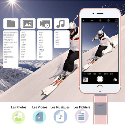 Clé Zénith™️ USB 4-en-1 pour Smartphone (iPhone / iPad / Smartphone Android / Tablette)